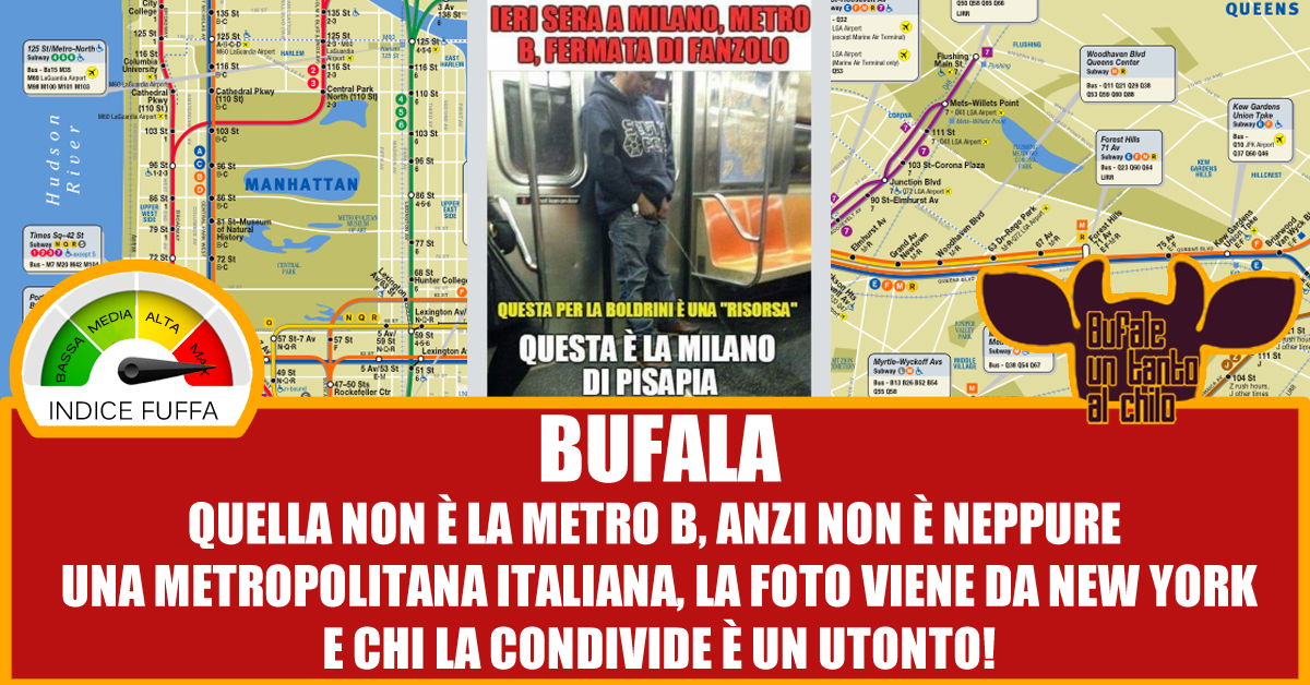 L Immigrato Che Fa I Suoi Bisogni Nella Metropolitana Di Milano Butac