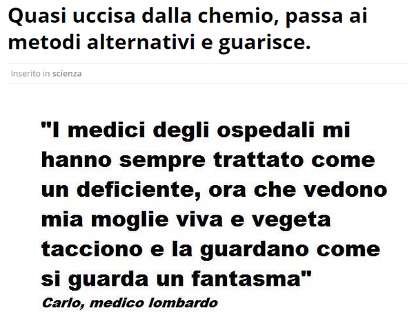 Il signor Carlo e il metodo Di Bella