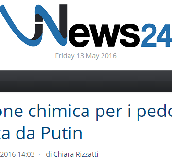 Putin e la castrazione chimica per i pedofili