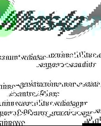 L’account di Whatsapp scaduto?