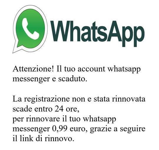 L’account di Whatsapp scaduto?