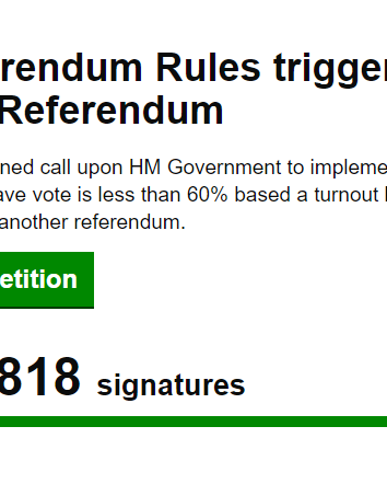 PRECISAZIONI: La petizione per un secondo referendum su Brexit