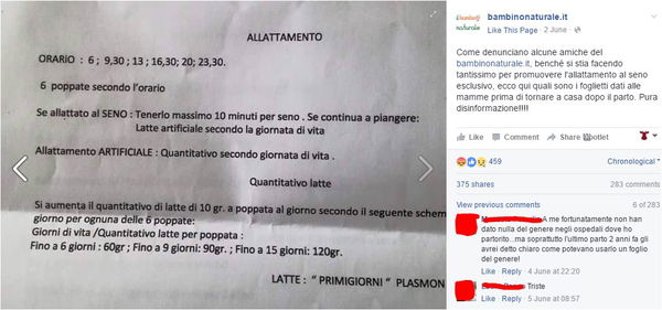 Latte materno o artificiale?