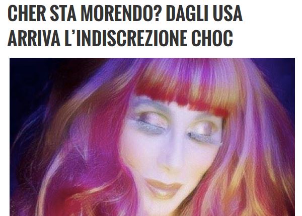 Cher sta morendo? article-post
