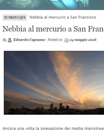 Le nebbie al mercurio