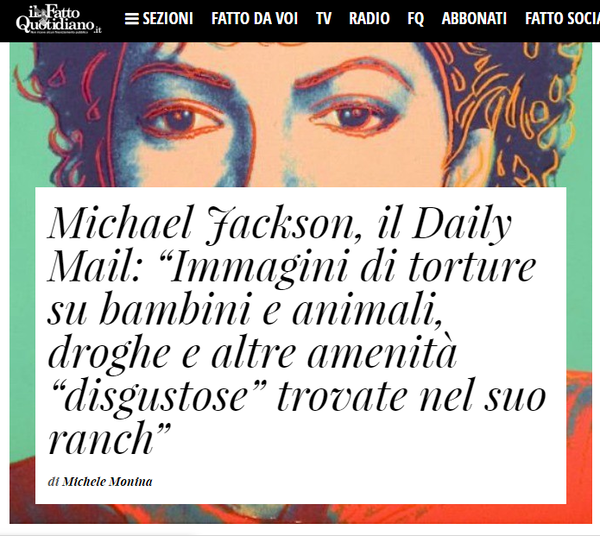 Michael Jackson e le accuse sulla pedofilia