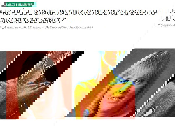 Le donne cinesi e il cancro al seno