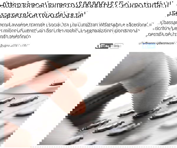 Non rispondete, vi vogliono truffare