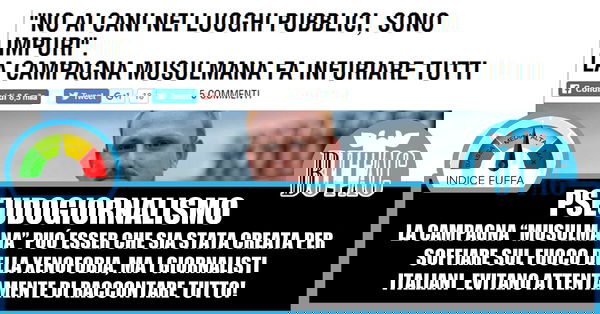 No ai cani nei luoghi pubblici