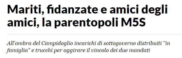 Favoritismo grillino e non-notizie