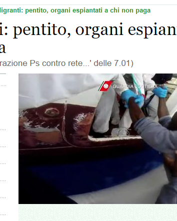 Espianto di organi ai migranti?
