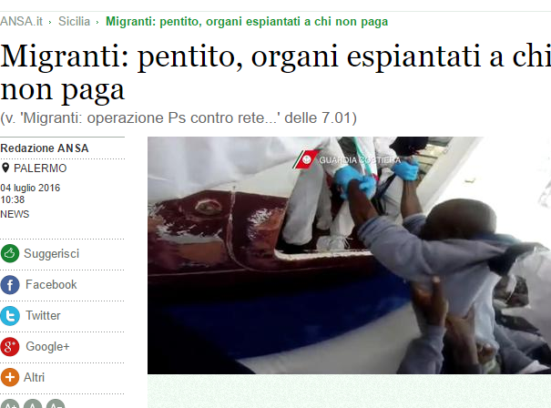 Espianto di organi ai migranti? article-post