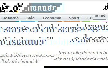 Indignazione populista, terroristi e vittime