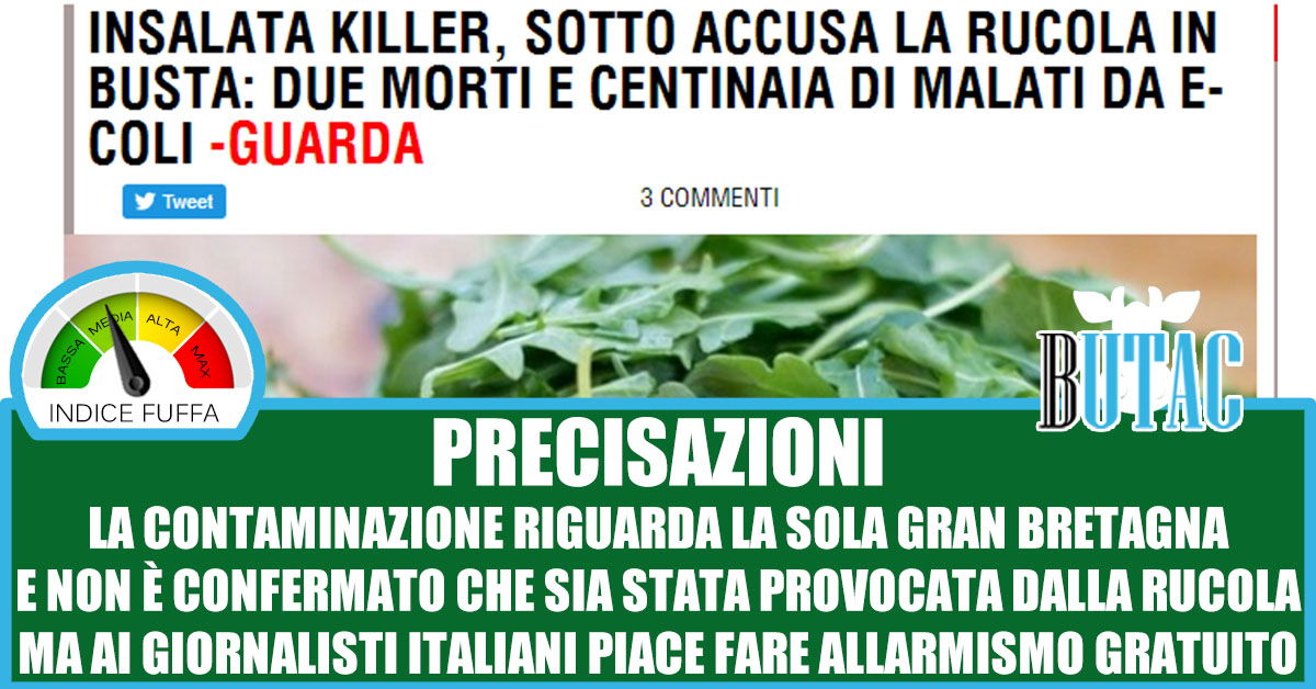 Insalata killer, la rucola in busta fa due morti e centinai