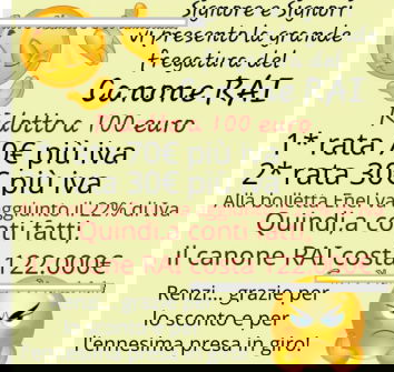 Le “sòle” del canone RAI