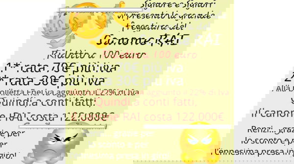 Le “sòle” del canone RAI