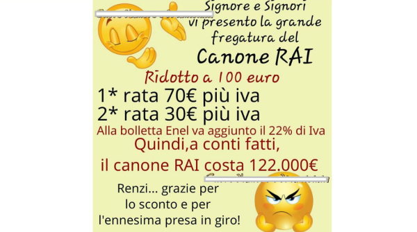 Le “sòle” del canone RAI article-post