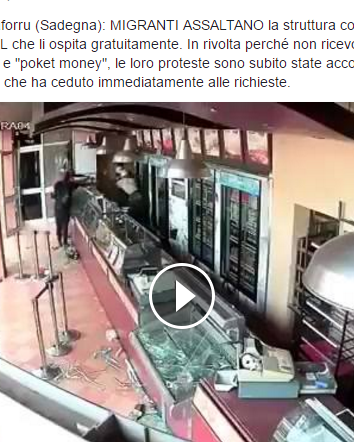 Gli immigrati che assaltano l’hotel di Villanovaforru