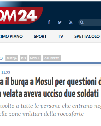 Burqa vietato a Mosul?