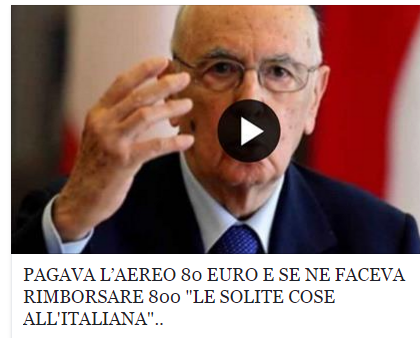 Napolitano e il volo da 800 euro