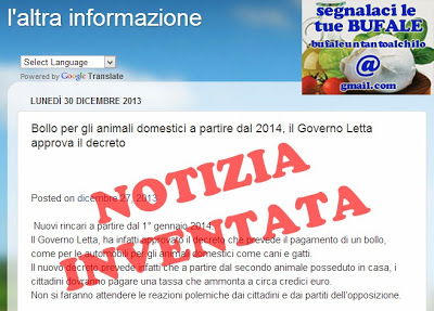 Il bollo sugli animali domestici?