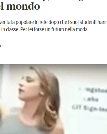 La prof di matematica più bella del mondo
