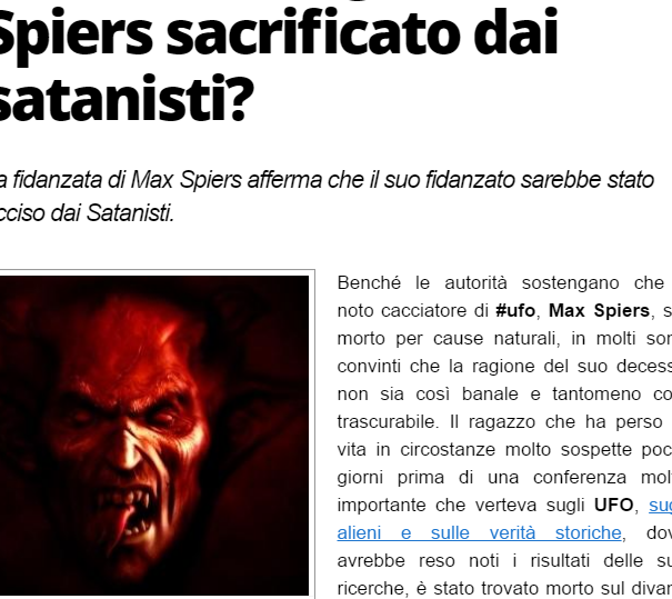 Max Spiers: morte misteriosa di un complottista article-post