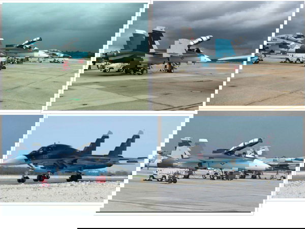 Gli F-18 dipinti come Sukhoi