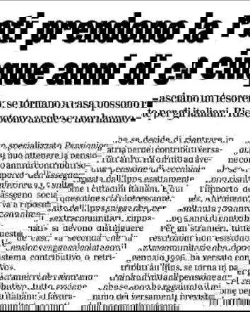 Immigrati in pensione con 5 anni di contributi