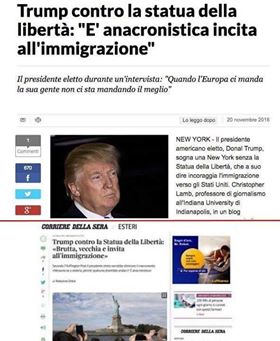 La statua della libertà? Incita all’immigrazione