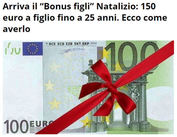 Bonus bebè? No, bufala bebè