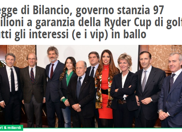 La Ryder Cup e i 97 milioni di euro del Governo article-post