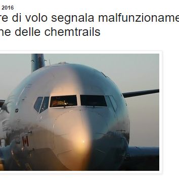 “Attento! Le scie chimiche sono in avaria!”