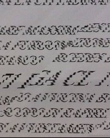 C’è un furgone bianco che rapisce i bambini