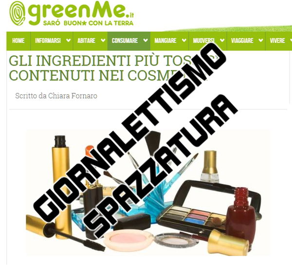Gli ingredienti più tossici contenuti nei cosmetici