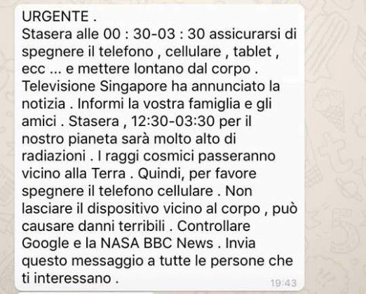URGENTE, Whatsapp e i raggi cosmici article-post