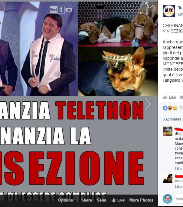 Chi finanzia Telethon finanzia la vivisezione article-post