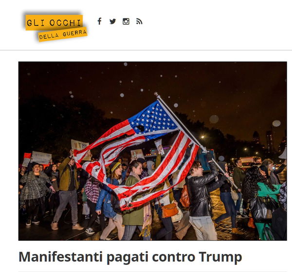 Pagati per protestare contro Trump