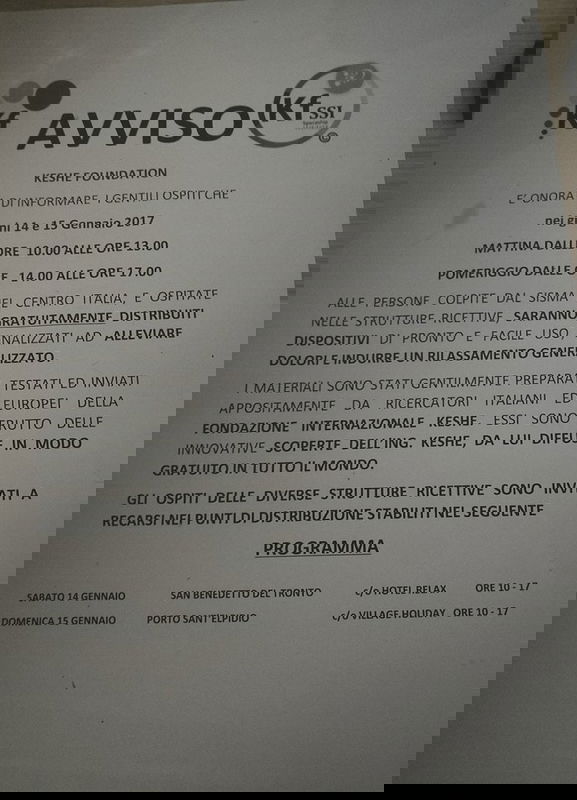 Keshe foundation e terremotati