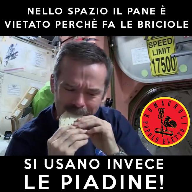 Perle di Facebook: Piadine nello spazio? article-post