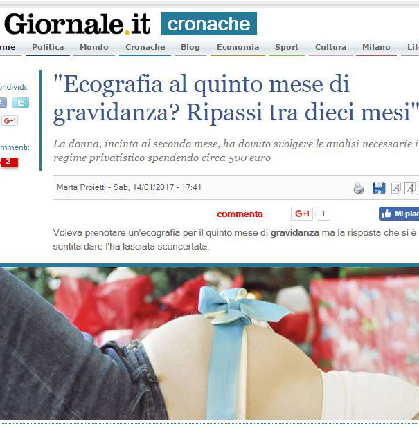 Ecografia al quinto mese, agenzie giornalistiche e Agitalia article-post