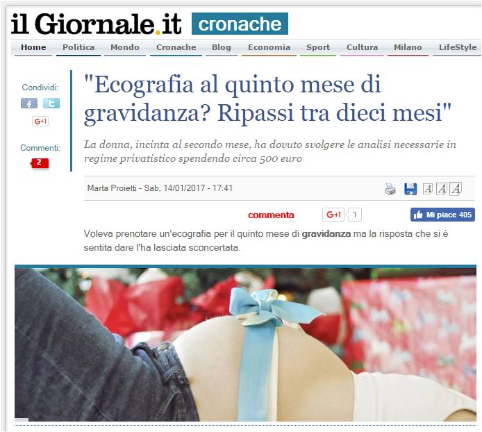 Ecografia al quinto mese, agenzie giornalistiche e Agitalia article-post