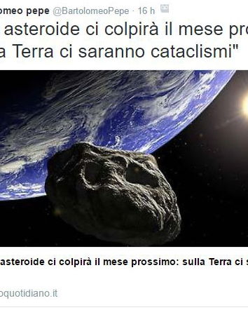 Pioggia di asteroidi sulla redazione di Libero