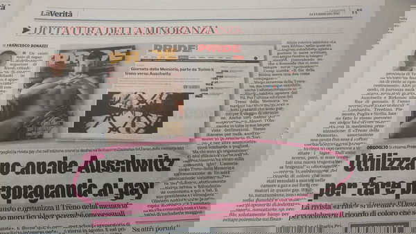 Auschwitz per fare propaganda ai gay!