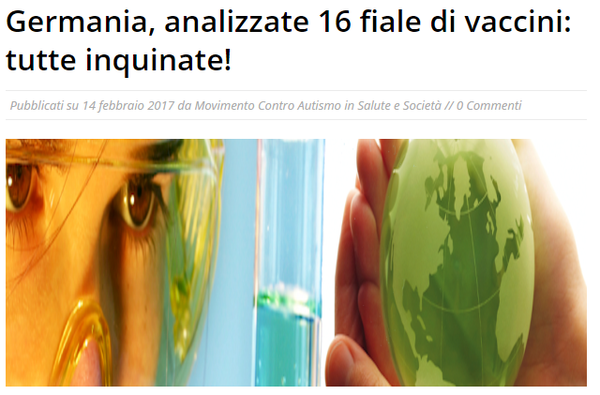 Germania, analizzate 16 fiale di vaccini: tutte inquinate!