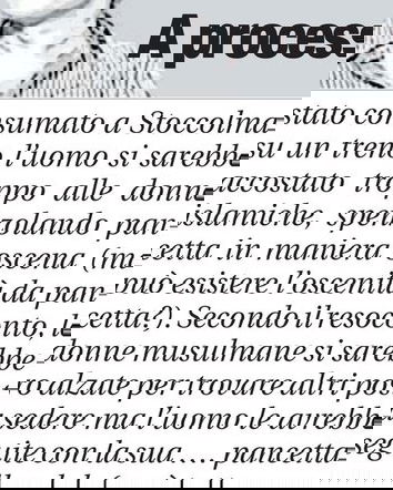 La Svezia, i musulmani e la pancetta