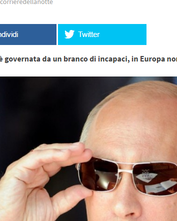 Il Corriere della Notte, Putin e la fuffa