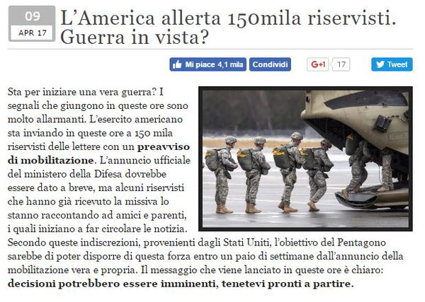 150 mila riservisti in allerta