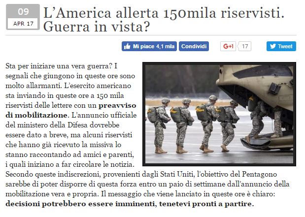 150 mila riservisti in allerta article-post