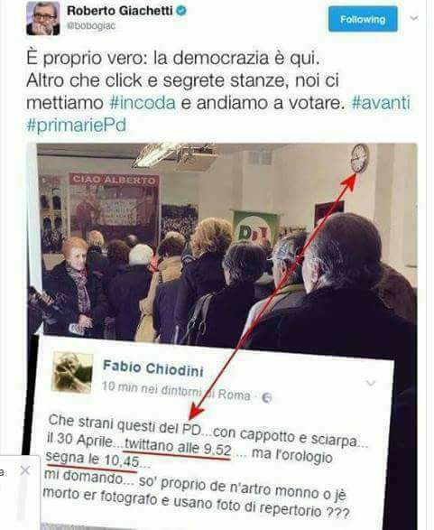Roberto Giachetti e il tweet delle primarie